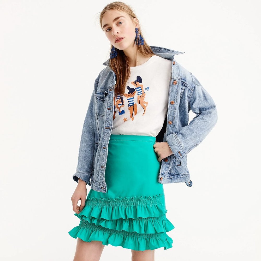 Virginie Morgand for J.Crew sunbathers graphic T-shirt tee H7864 XS XSmall